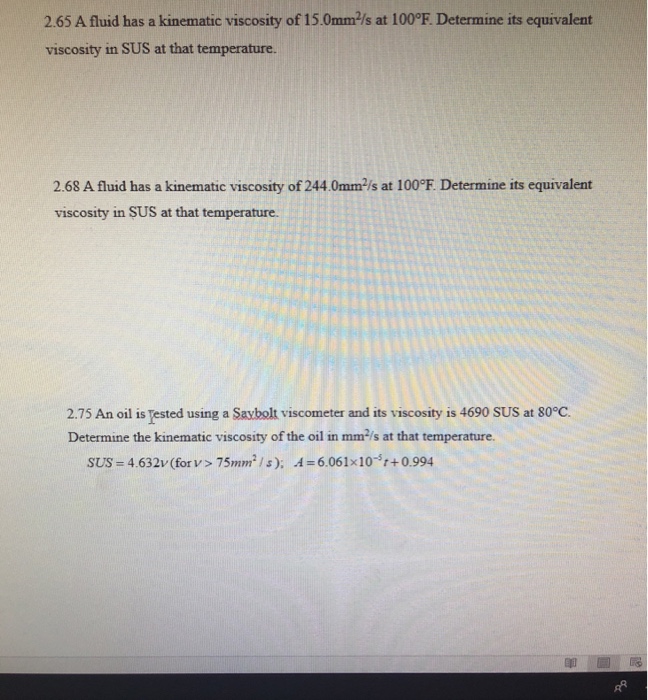 Solved Using Appendix D, give the value of the viscosity for | Chegg.com