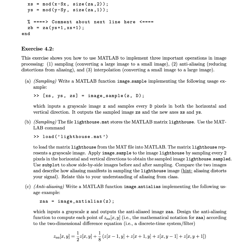 Images in MATLAB For our purpose here, we will divide | Chegg.com