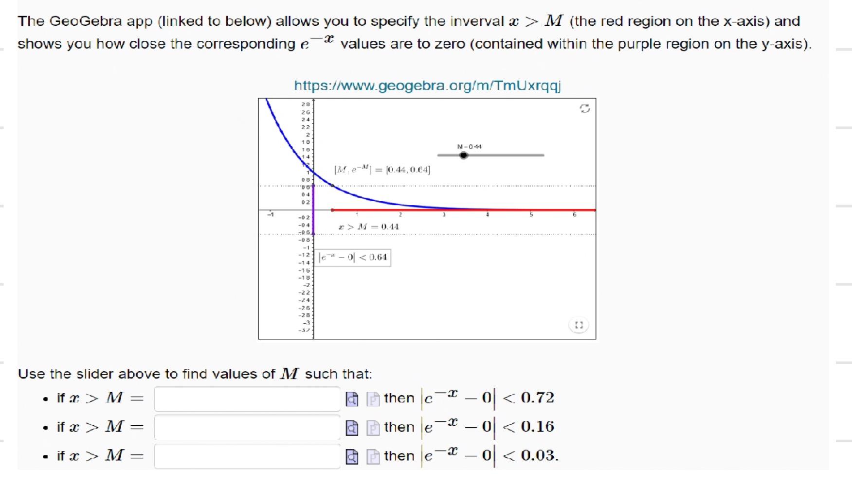 The GeoGebra app (linked to below) allows you to | Chegg.com