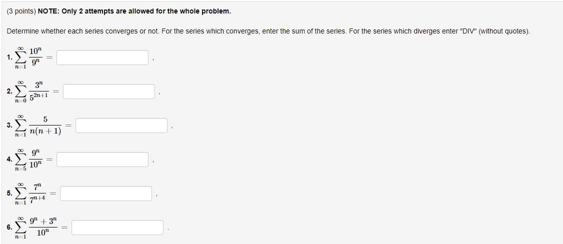 Solved (3 points) NOTE: Only 2 attempts are allowed for the | Chegg.com