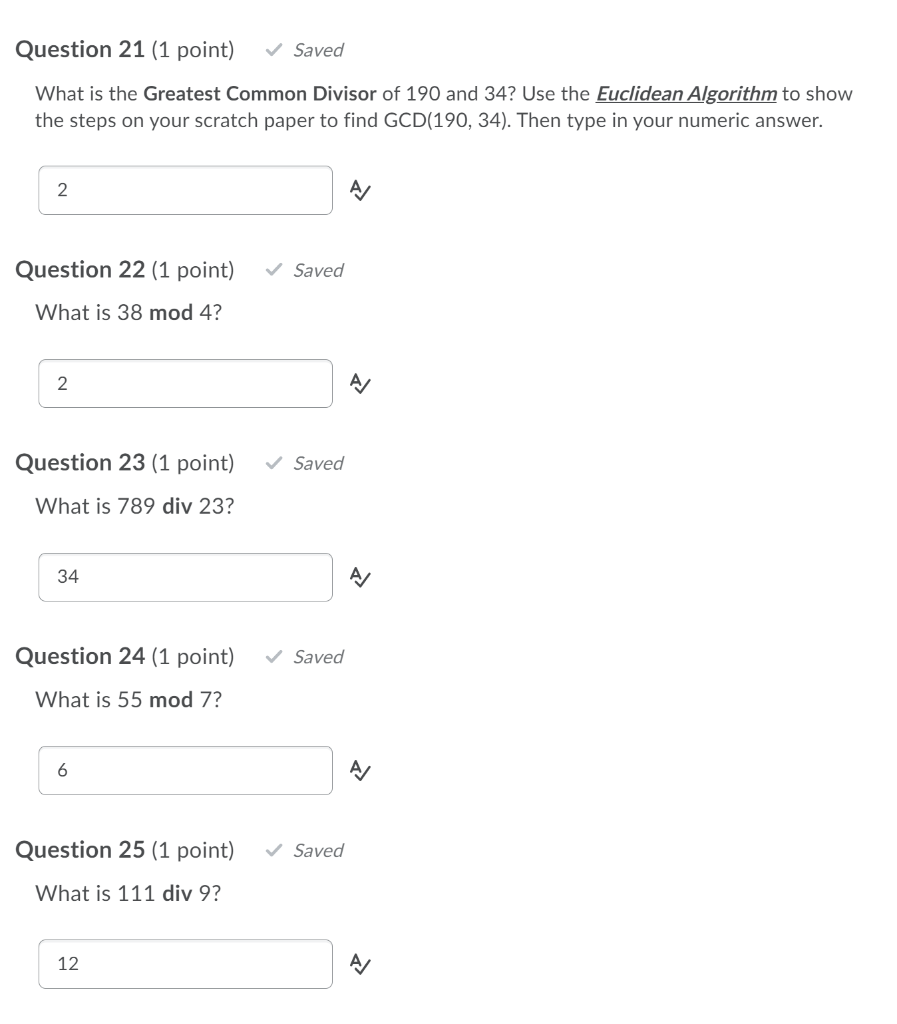 Solved Question 21 (1 point) Saved What is the Greatest | Chegg.com