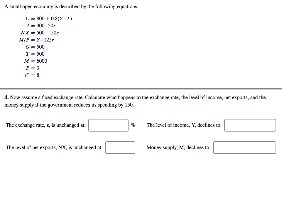 ⏩SOLVED:An open economy is in equilibrium when Y=C+I+G+X-M where …