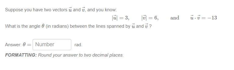 Solved Suppose You Have Two Vectors U And V, And You Know: | Chegg.com