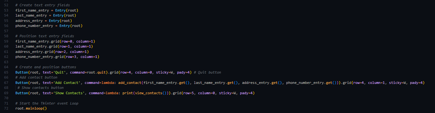 Solved Hello the code below is for a Contact Management | Chegg.com