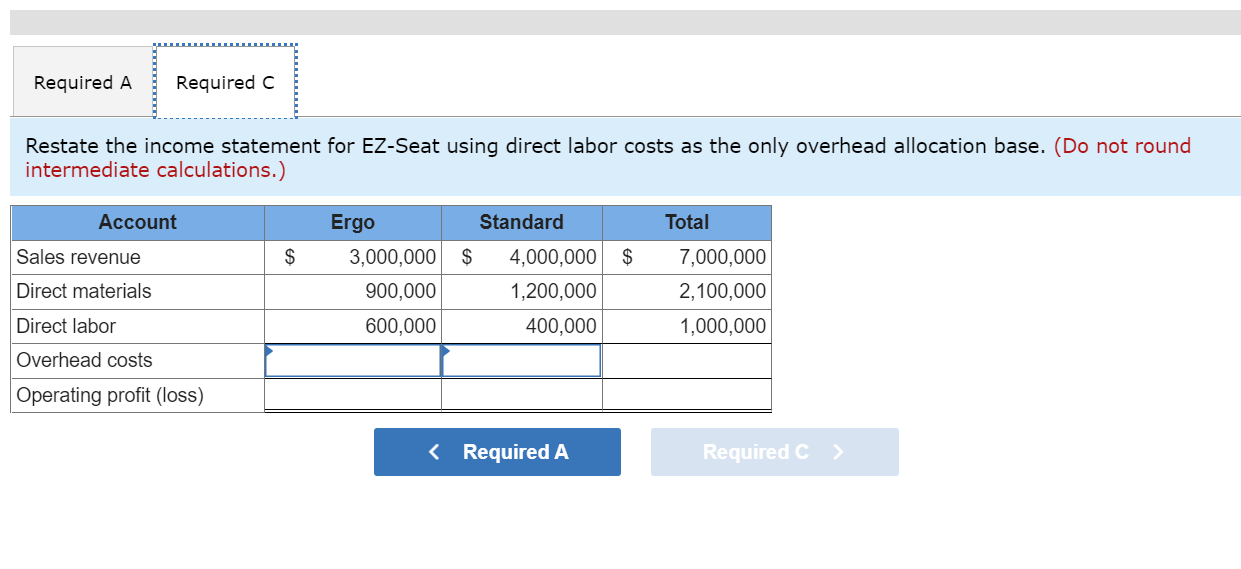Solved EZSeat, Inc., manufactures two types of reclining