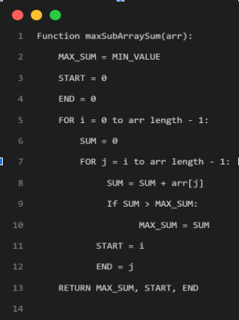 Solved For the given psuedo code, please calculate | Chegg.com