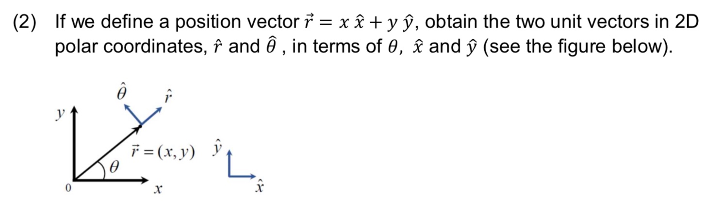 Solved 2 If We Define A Position Vector R X I Yŷobt Chegg Com