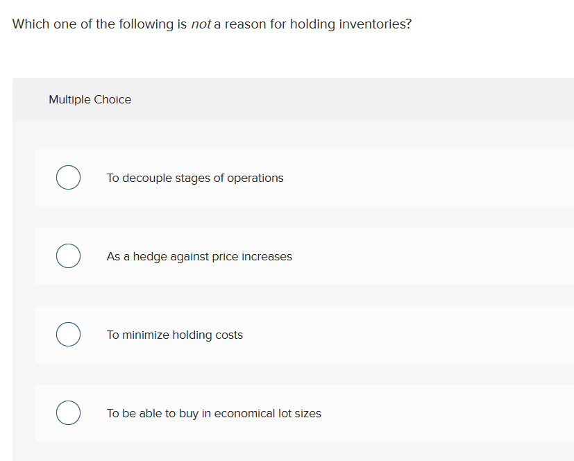 Solved Which one of the following is not a reason for | Chegg.com