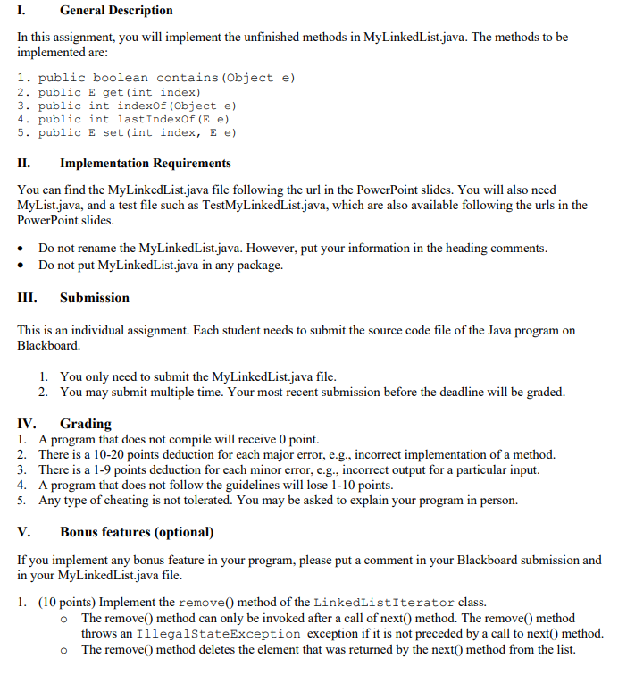 Solved MyList.java import java.util.Collection; public | Chegg.com