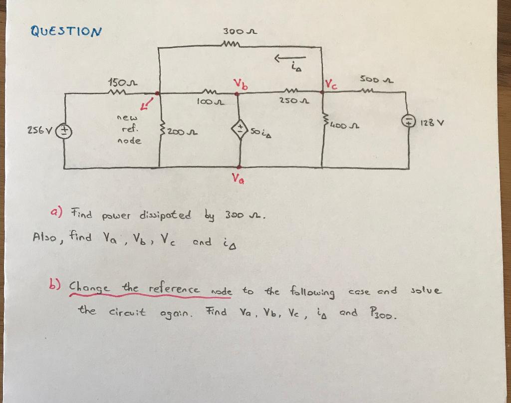 Solved For Part B I Labelled The New Reference Node With The | Chegg ...