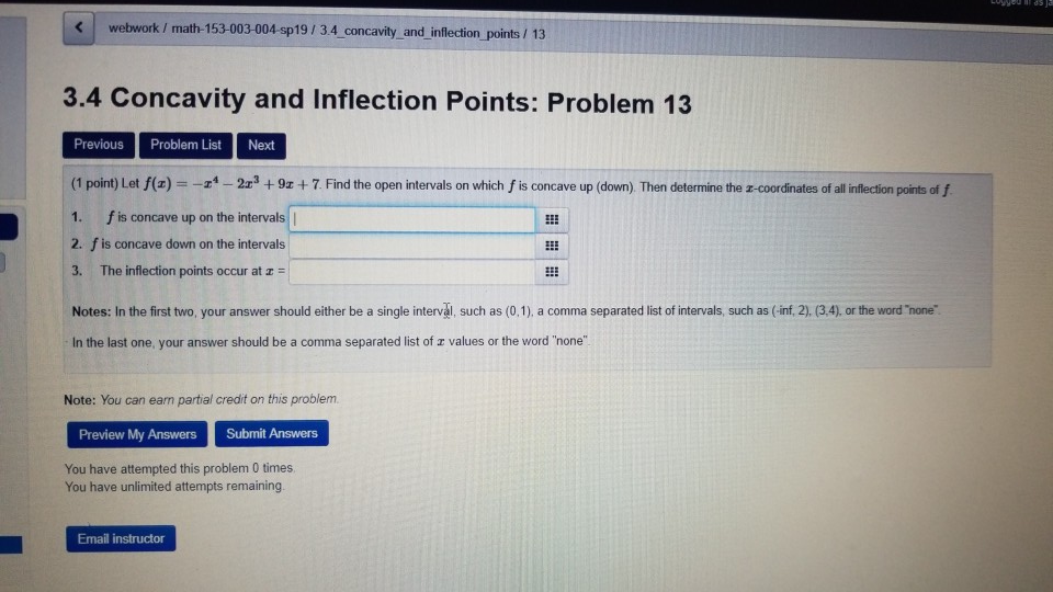 Symbolab Inflection Points