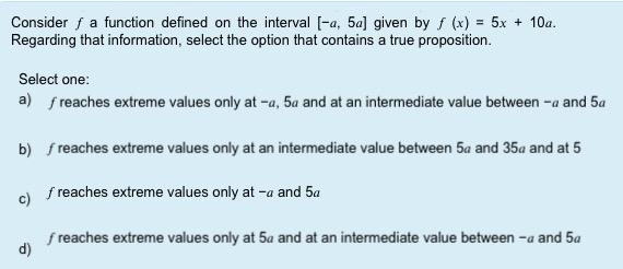 Solved Consider f a function defined on the interval (-a, | Chegg.com