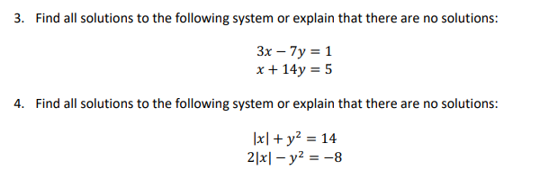 Solved 3. Find all solutions to the following system or | Chegg.com