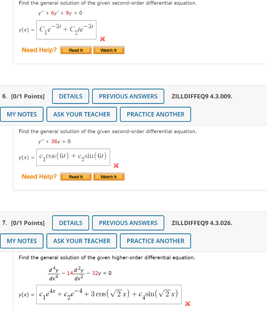 Solved Find the general solution of the given second-order | Chegg.com
