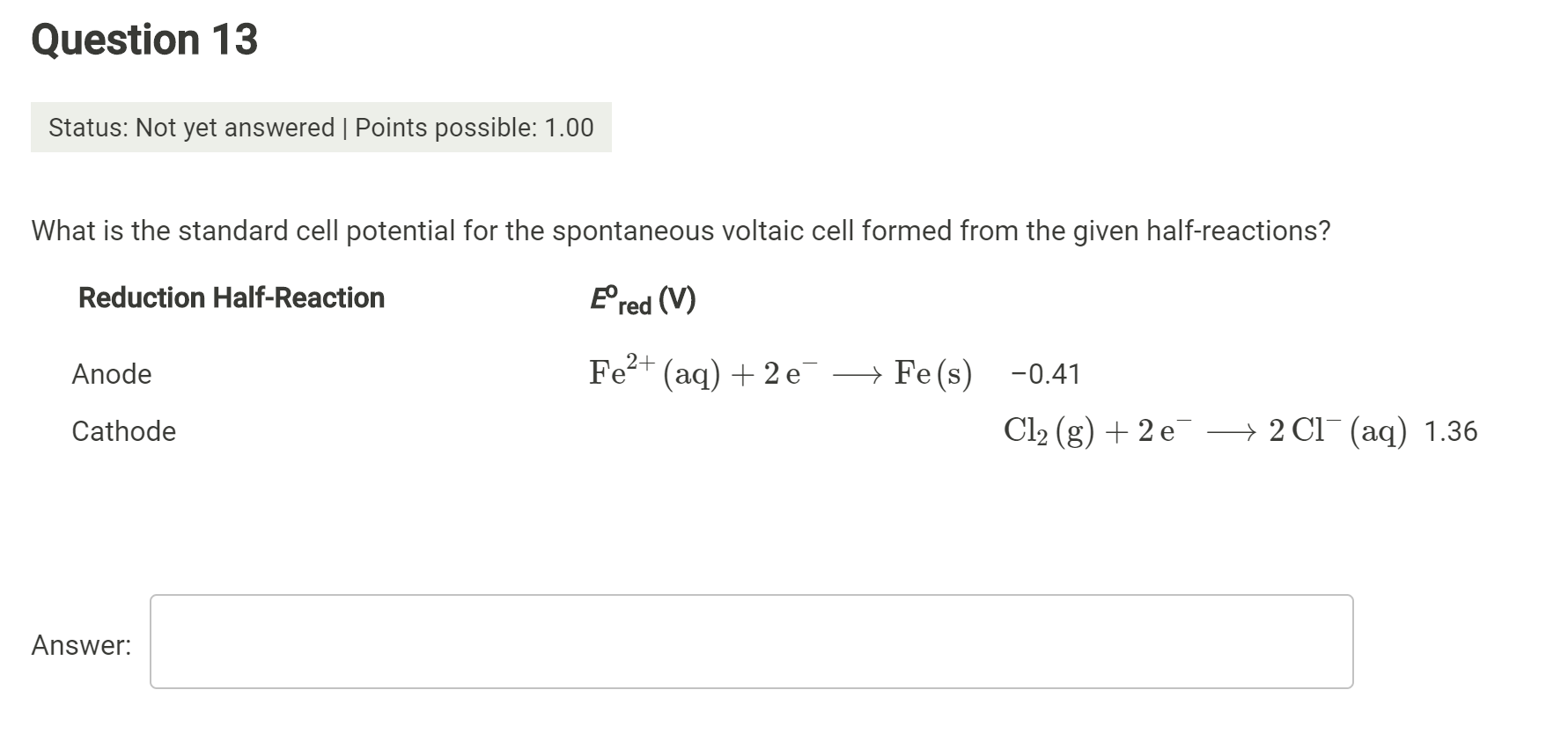 Solved Question 13 Status Not Yet Answered Points Poss Chegg Com