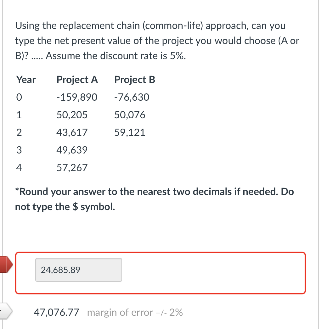 Solved Using the replacement chain (common-life) approach, | Chegg.com