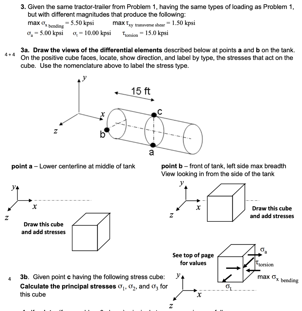 Solved 3. Given the same tractor-trailer from Problem 1, | Chegg.com