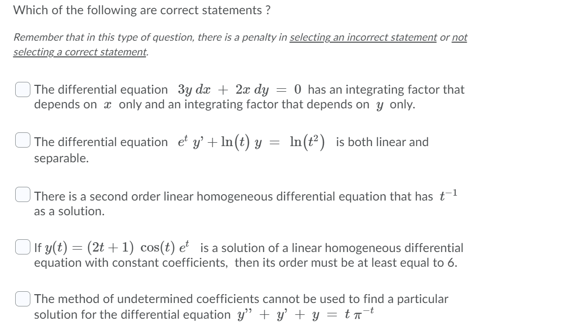 Solved Which of the following are correct statements ? | Chegg.com