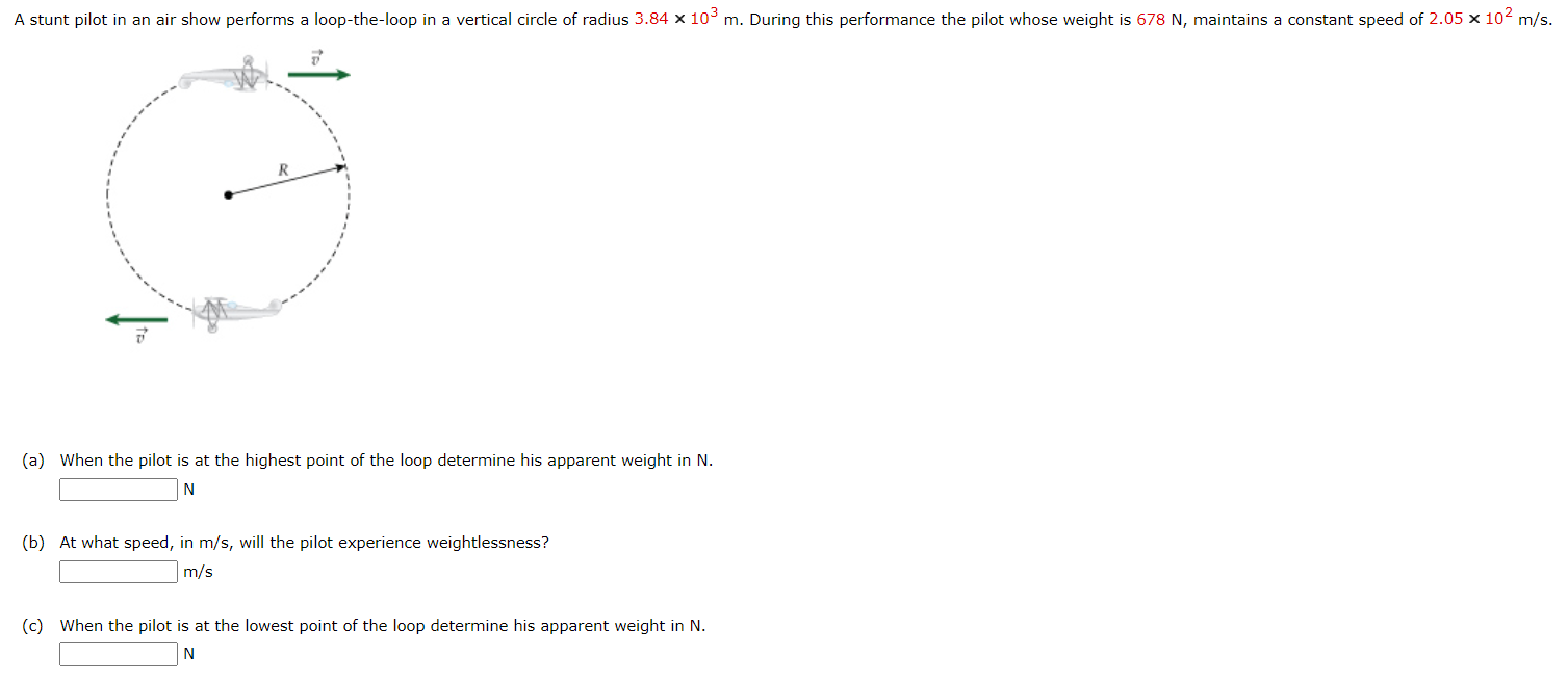 Solved (a) When the pilot is at the highest point of the | Chegg.com