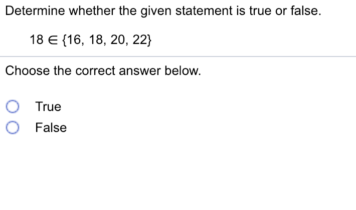 Solved Determine whether the given statement is true or | Chegg.com