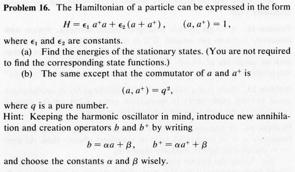 Solved Problem 16. The Hamiltonian of a particle can be | Chegg.com