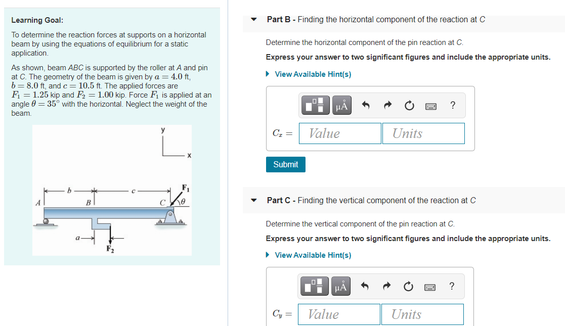 Solved Part B - Finding the horizontal component of the | Chegg.com