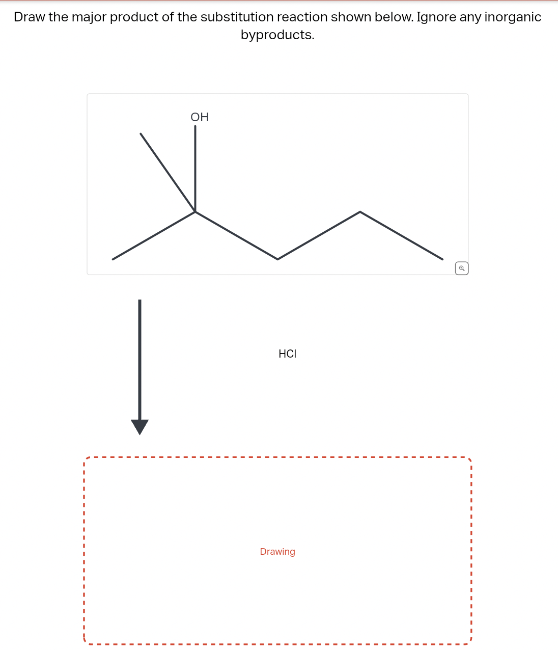 Solved Draw the major product of the substitution reaction | Chegg.com