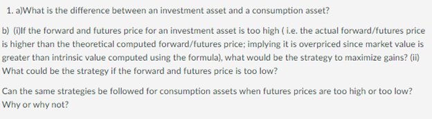 Solved 1. A)What Is The Difference Between An Investment | Chegg.com