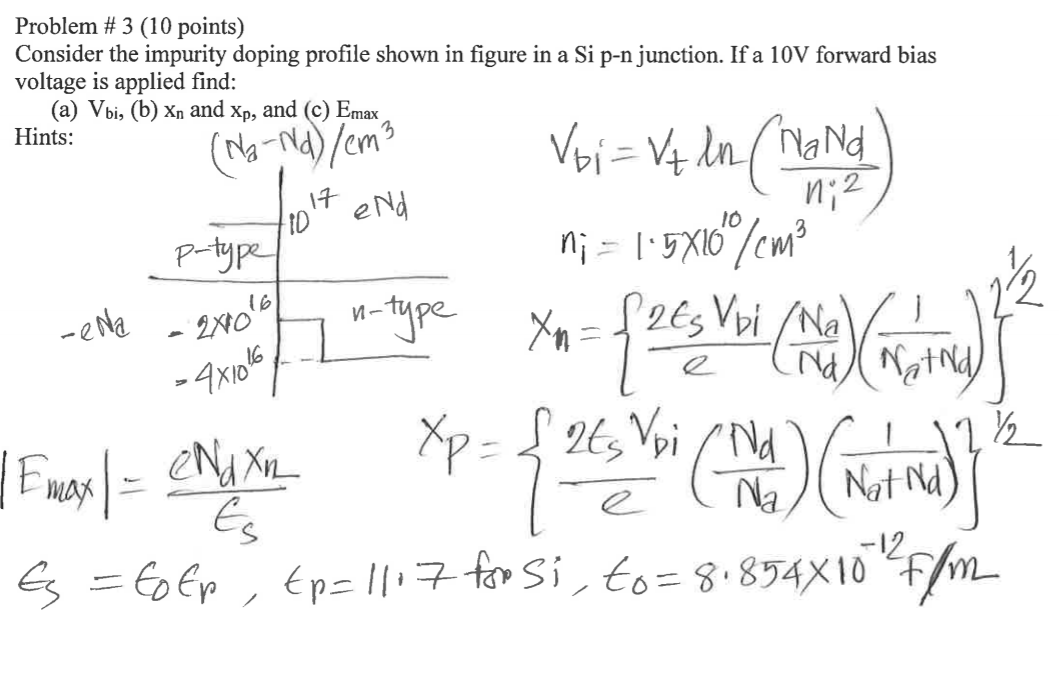 Problem 3 10 Points Consider The Impurity Dopin Chegg Com