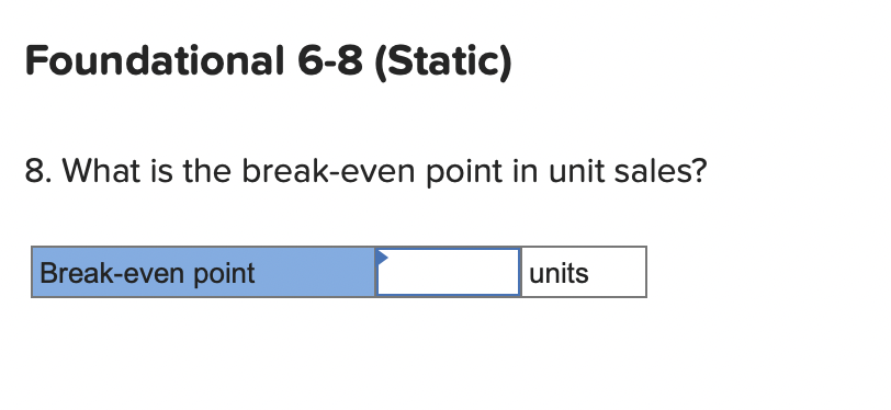 Solved Required Information The Foundational 15 (Static) | Chegg.com