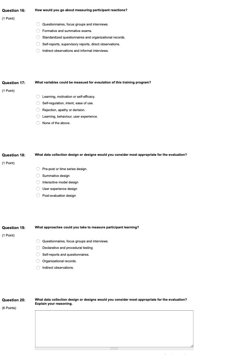 Training Evaluation The North American Transportation | Chegg.com