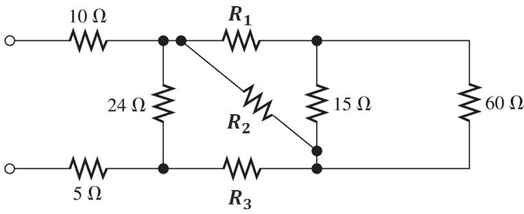 Solved GivenR1=10Ω,R2=22Ω and R3=1Ω , select the | Chegg.com