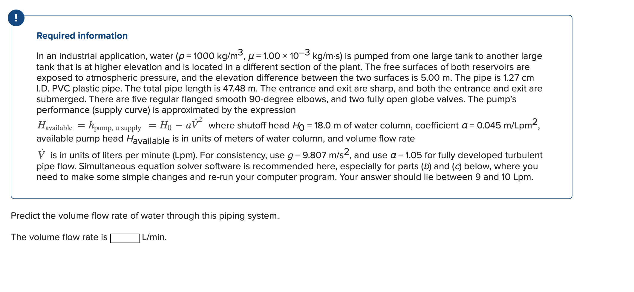 Solved Required Informationin An Industrial Application Chegg Com