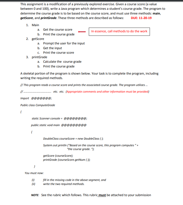 How to complete the coding assignment in Java. The | Chegg.com