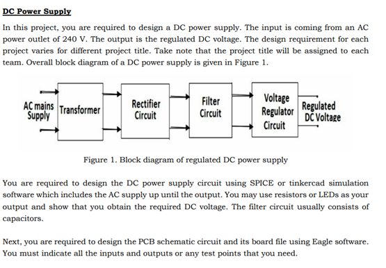 Solved Design a DC power supply with a fixed 20V output | Chegg.com