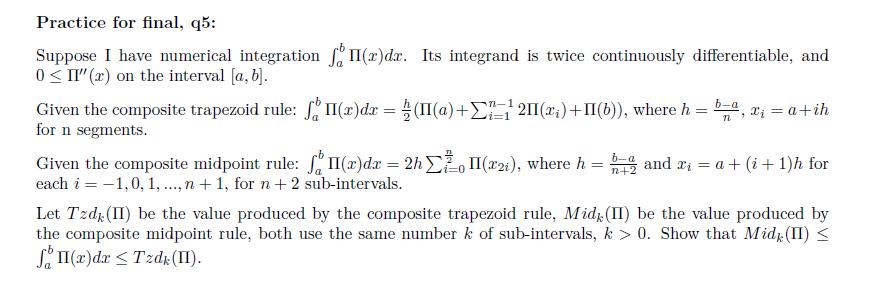 Solved b-a, di = a +ih n Practice for final, q5: Suppose I | Chegg.com