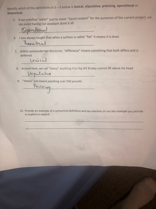 Solved Ldentify Which Of The Definitions In 5 9 Below Is Chegg