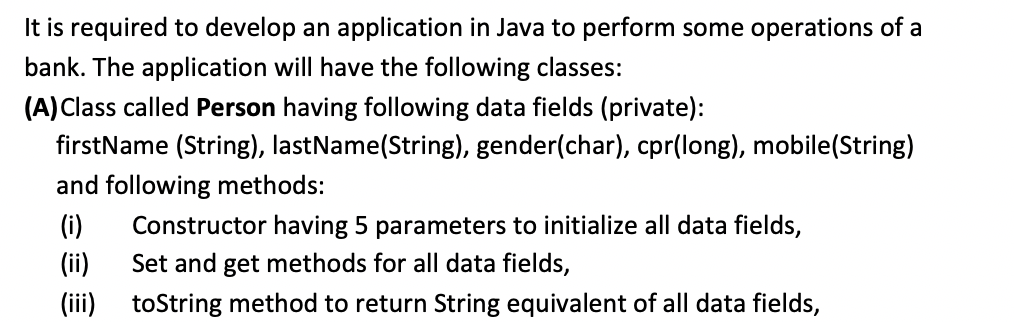 Solved It Is Required To Develop An Application In Java To | Chegg.com