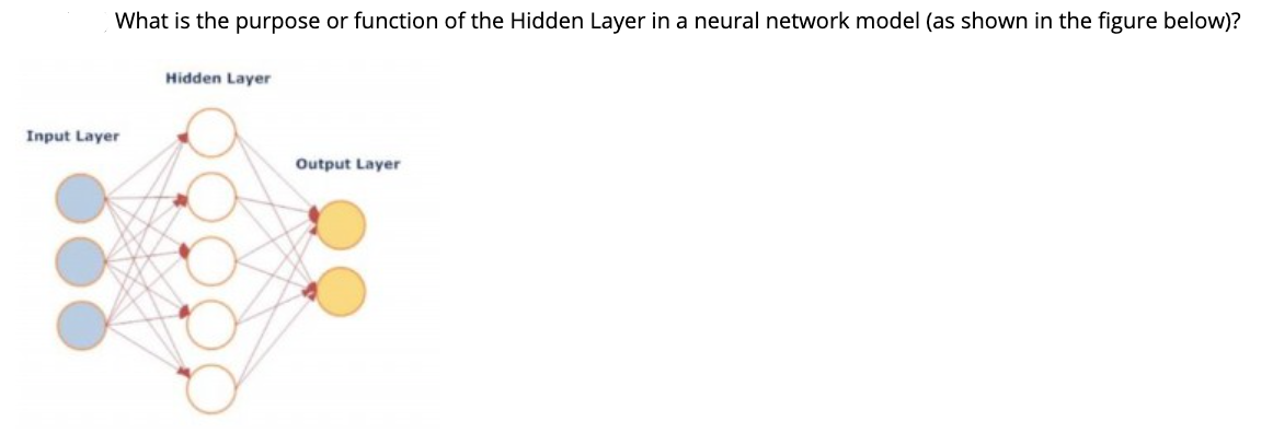 Solved What is the purpose or function of the Hidden Layer | Chegg.com