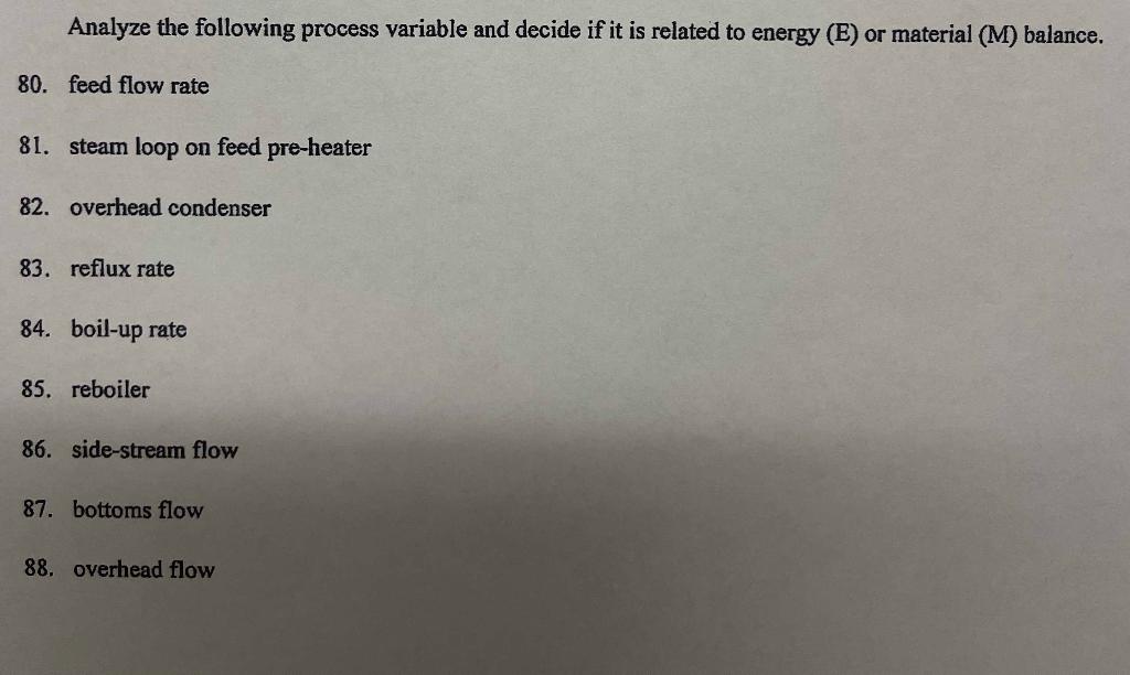 Solved Analyze the following process variable and decide if | Chegg.com