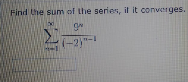 how to find the sum of a series that converges