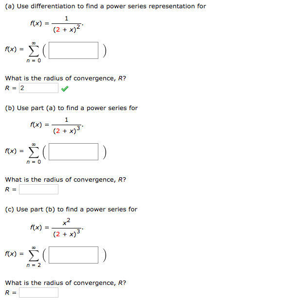 A Use Differentiation To Find A Power Series Chegg Com