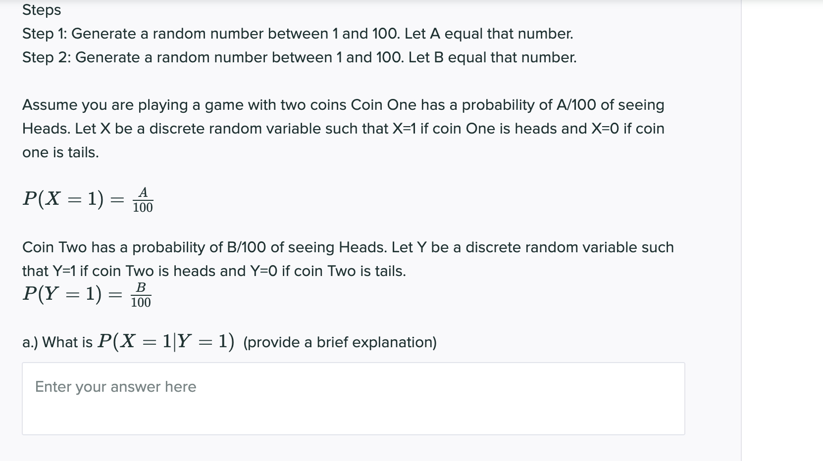 Solved Steps Step 1: Generate a random number between 1 and | Chegg.com
