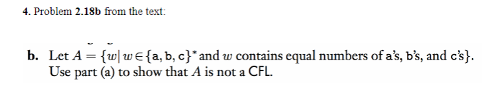 Solved 4. Problem 2.18b From The Text: B. {삐 W { A, B, C)' | Chegg.com