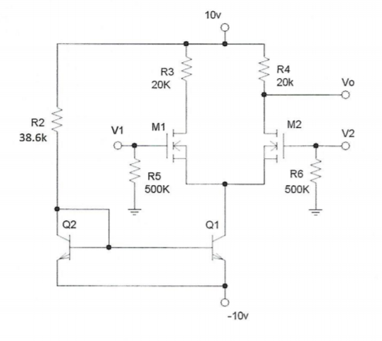 Solved for this differential amplifier determine 1. the | Chegg.com