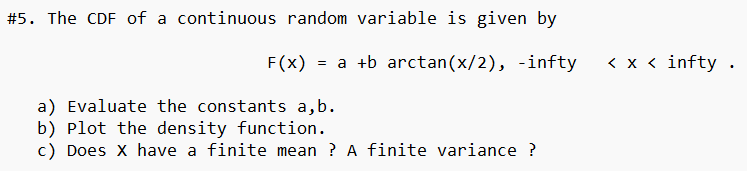 Solved The CDF of a continuous random variable is given by | Chegg.com