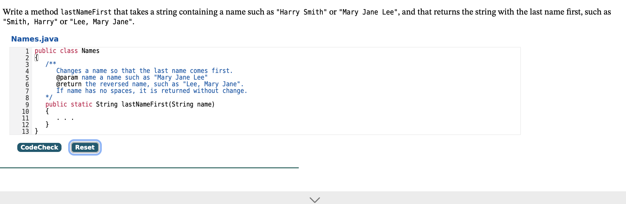 solved-write-a-method-lastnamefirst-that-takes-a-string