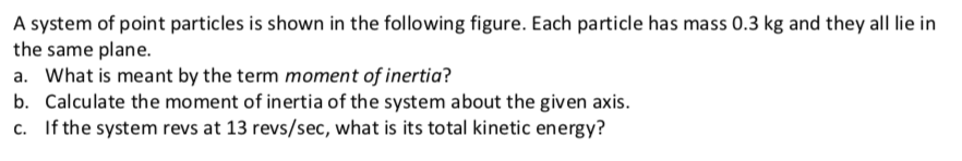 Solved A system of point particles is shown in the following | Chegg.com