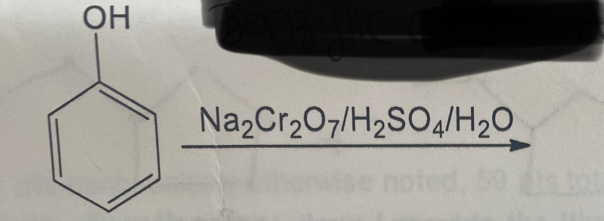 Solved ОН Na2Cr2O7/H2SO4+H2O | Chegg.com