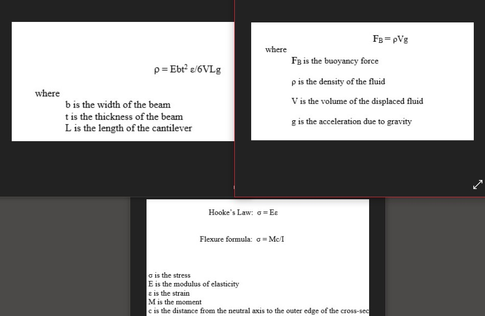 Solved Very Simple Derive Density Of A Fluid From Buoya Chegg Com